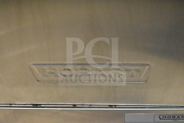 2017 Hobart LXER commercial undercounter dishwasher, stainless steel, 120/208-240V, 1 phase, embossed Hobart logo.