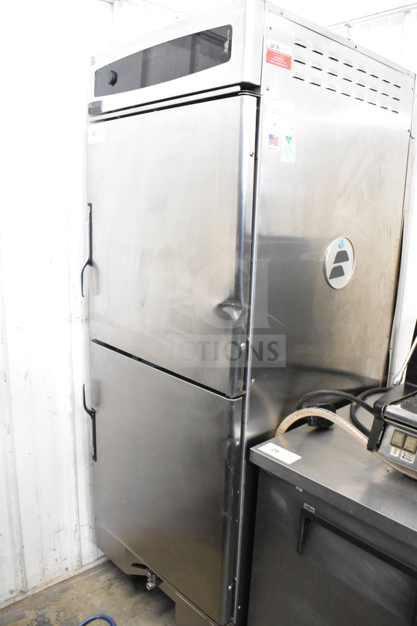 2018 Winston HOV514UVE CVap half-size holding cabinet on casters, stainless steel, 120V, 1 phase, shows light wear.