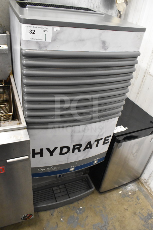 Follett 50CT400A commercial ice machine, nugget style, Symphony Series, 115 volts, 1 phase, label shows "Hydrate."