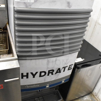 Follett 50CT400A commercial ice machine, nugget style, Symphony Series, 115 volts, 1 phase, label shows "Hydrate."