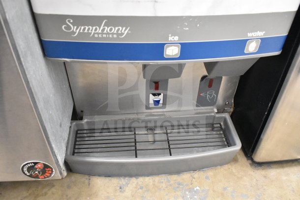 Follett 50CT400A commercial ice machine dispenser, nugget style, 115V, 1 phase. Symphony Series, dual dispensers.