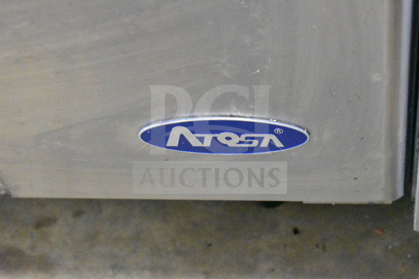 2021 Atosa MSF8303GR commercial prep table with Atosa logo, stainless steel finish, excellent condition.