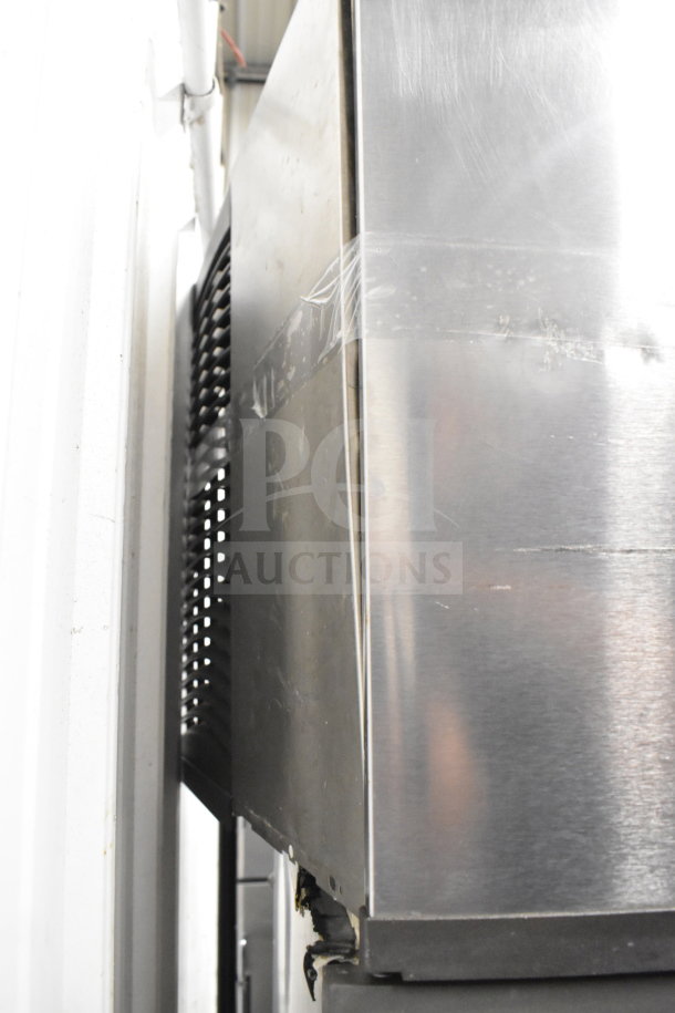 Manitowoc SD0452A ice head on SPA310 dispenser, stainless steel finish, 115V, 1 phase, commercial use.
