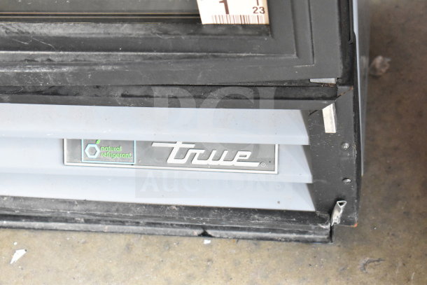 2017 True GDM-12-HC-LD commercial cooler, single door, natural refrigerant label, black and gray finish, 115V.