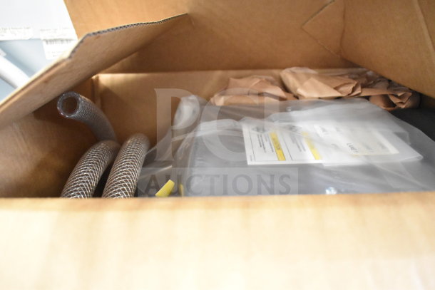 IMDV-2CM Diverter Valve in original box, includes flexible hoses and labeled packaging. Appears new and unused.