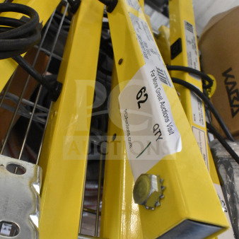 Brand new Rite Hite RH-40-P loading dock light in yellow. Minor scratches and dents. Auction tag marked "62."