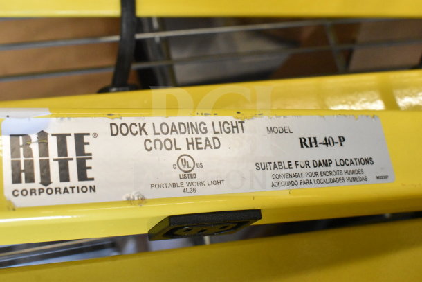 BRAND NEW Rite Hite RH-40-P loading dock light with minor scratches. Model suitable for damp locations. UL listed.