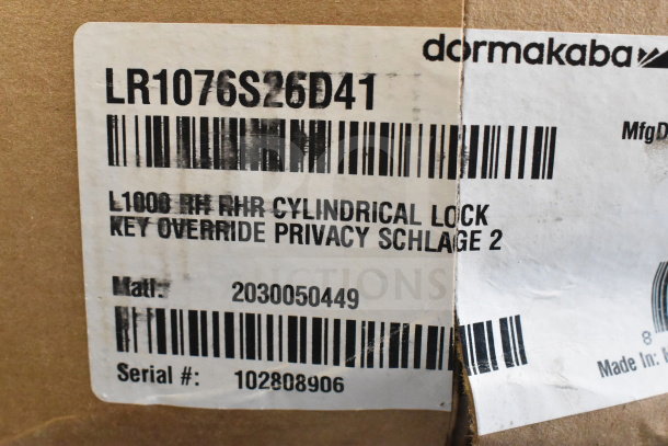 BRAND NEW Simplex LR1076S26D41 Mechanical Pushbutton Lever Set, scratch and dent, with key override privacy feature.