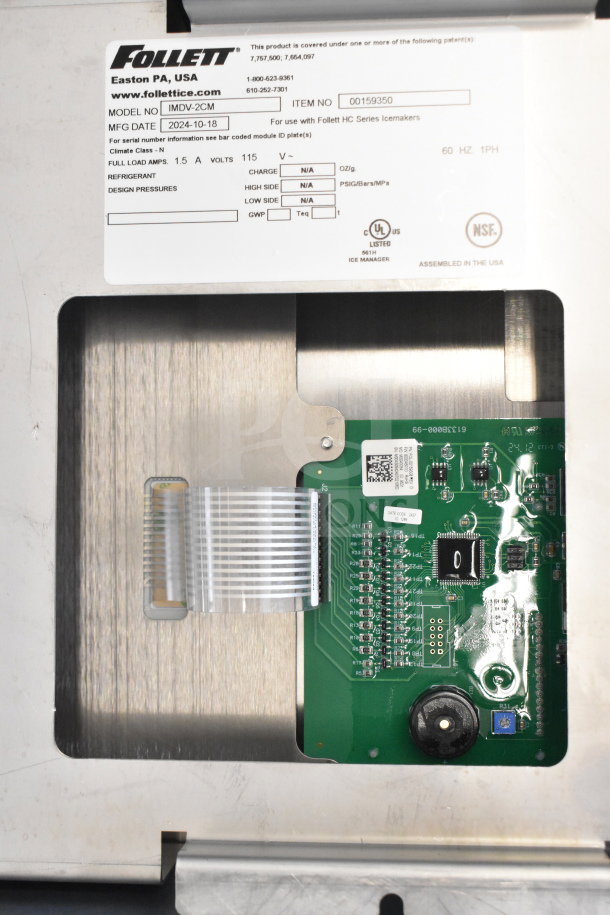 2024 Follett IMDV-2CM Ice Manager Diverter Valve, new, with label indicating compatibility with Follett HC Series Icemakers.