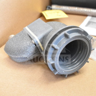 Top Mount Pedestal Kit, gray, with textured surface. Features a clamping mechanism. In new condition, no visible wear.