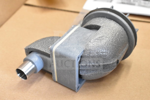 Top Mount Pedestal Kit in new condition, featuring durable grey material and metal connector, ideal for mounting applications.