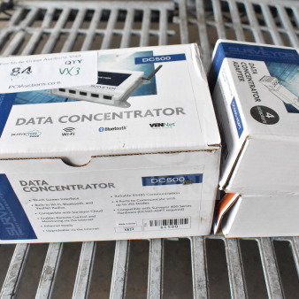 Surveyor DC500 Data Concentrator and Adapter in boxes, with Wi-Fi and Bluetooth, marked QTY VX3.