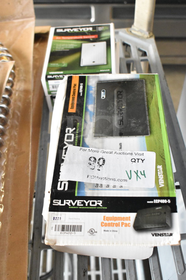 Boxed Surveyor Air Temperature Sensor, model ECP400-5 by Venstar. Brand new with visible cosmetic box damage.