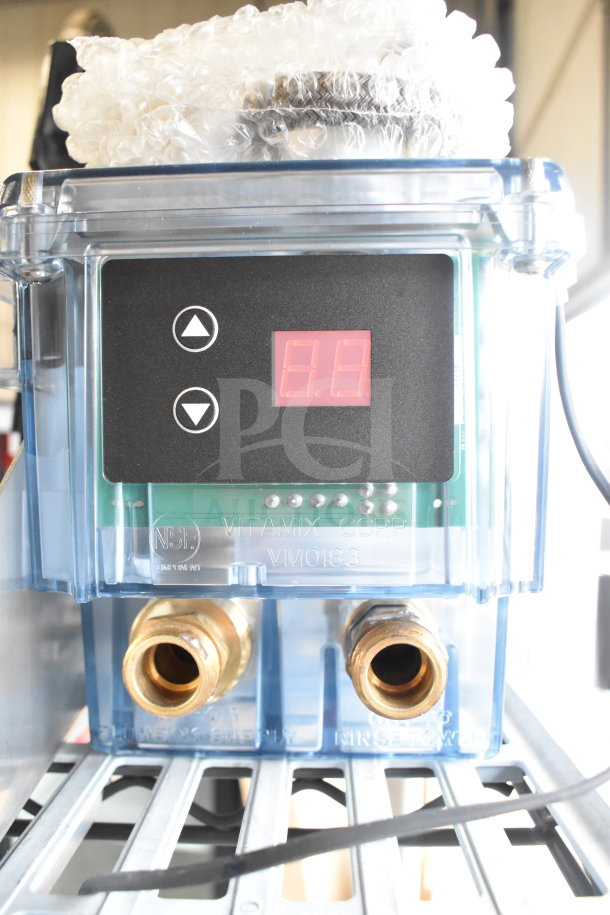 Brand new Vita-Mix VM0183 Commercial Blender Jar Rinsing Unit, 120V, 1 Phase, with digital display and connection ports.