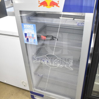 GDC RB-GDC Eco LED Commercial Mini Cooler Merchandiser, Red Bull branding, single door, 115V, 1 phase, excellent condition.