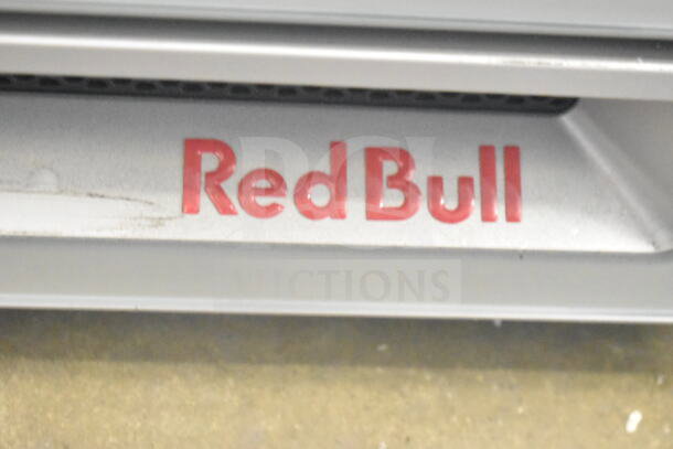 GDC RB-GDC Eco LED Commercial Mini Cooler, single door, 115 volts, featuring Red Bull branding.