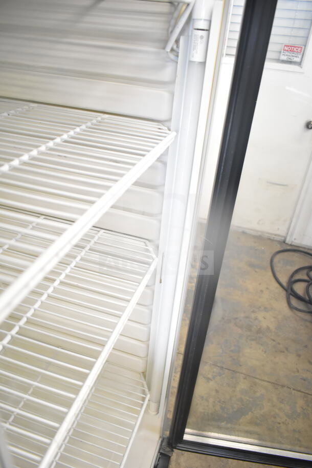 Master-Bilt BGR-14R single door cooler, 115V, 1 phase. Features adjustable shelves, glass door, commercial use.