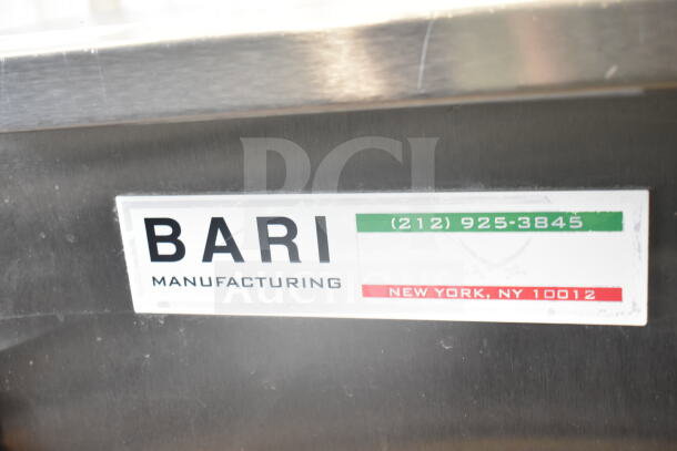 2024 CoolTech CUST-60LB Commercial 2 Door Undercounter Cooler, 115V, 1 Phase. Label from Bari Manufacturing visible.