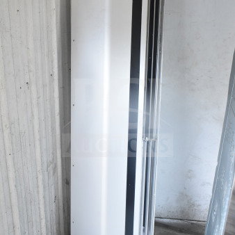 Berner ADL-1 Commercial Air Curtain, 208 Volts, 3 Phase, white with black accents, in good condition.