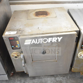 Autofry MTI-10 commercial ventless fryer, used condition, 240 volts, 1 phase, stainless steel exterior with control panel.