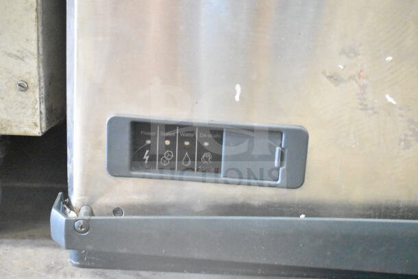 2019 Scotsman C0530MA-1E commercial ice machine head, 115 volts, 1 phase, stainless steel panel with indicator lights.