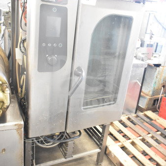 BKI TE101R Combiking commercial electric convection oven on pan rack, 208V, 3 phase, stainless steel, in good condition.