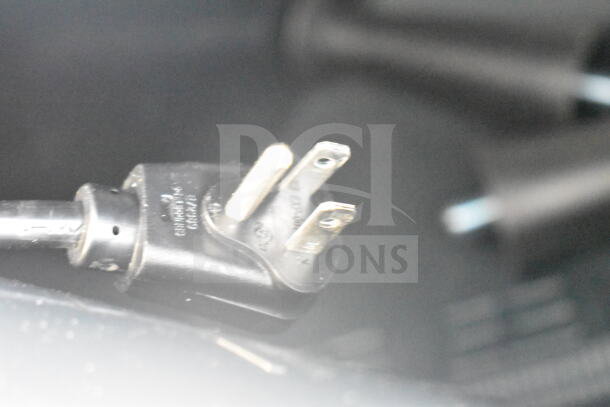 Close-up of a power plug for the 2026 Scotsman UC2024MAX-1A ice machine; new, scratch and dent condition, 115 volts.