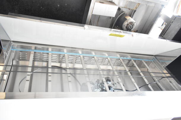 New 2025 Avantco 178APT71MHC commercial prep table, scratch and dent, mega top, 115V, metal racks shown.