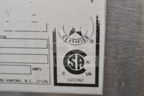 Southbend commercial gas griddle with convection oven on casters, certified CSA, model 1172762.
