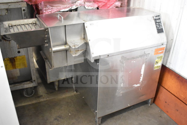 CG58 Commercial Floor Style Meat Mixer, 230 Volts, 3 Phase. Stainless steel body, used condition, manufacturer's label visible.