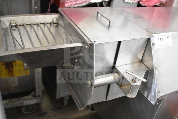 CG58 Commercial Floor Meat Mixer, 230 Volts, 3 Phase, Model CG58. Stainless steel, used condition, auction label visible.