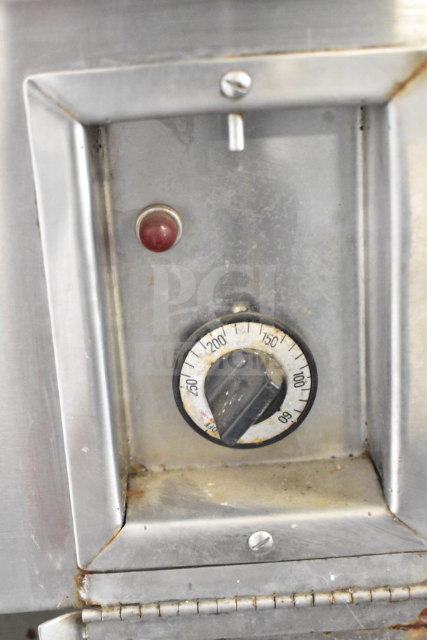 HCH Commercial Heated Buffet thermostat with temperature dial, showing some wear.