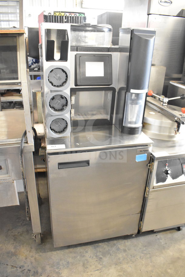 Multiplex MA-8-1US Commercial Blend In Cup Workstation with single door undercounter cooler, 115V, 1 Phase.