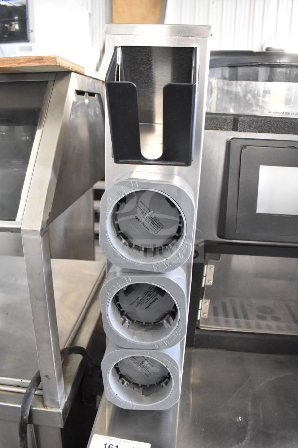 Multiplex MA-8-1US commercial blend-in-cup workstation with single door undercounter cooler, stainless steel, 115V, 1 phase.