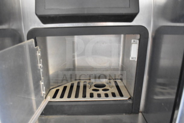 Multiplex MA-8-1US Blend In Cup Workstation with undercounter cooler, 115V, 1 Phase, stainless steel interior, well-maintained.