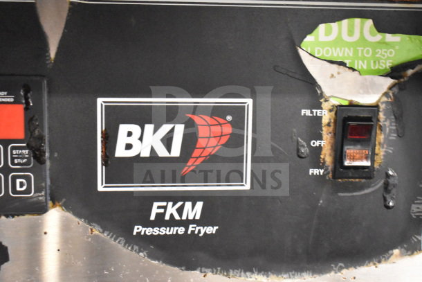 BKI FKM-F Commercial Electric Pressure Fryer, 208V, 3-phase; features control panel and visible wear.