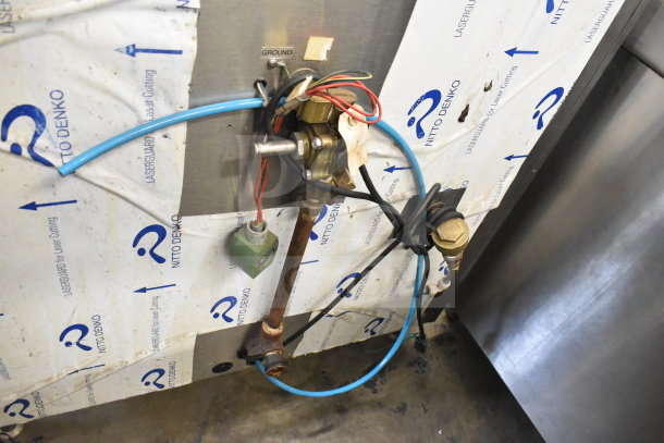 Fetco CBS-62HSt commercial coffee machine, 120V, 1 phase, includes 3 brew baskets, seen with wiring and tubing detail.