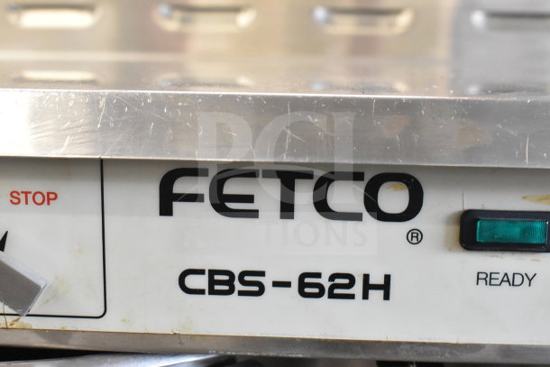 Fetco CBS-62H commercial countertop double coffee machine, featuring 3 brew baskets, 120V, 1 phase.