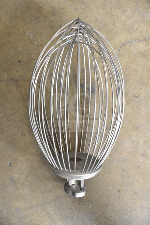Hobart H-600T whisk attachment. Stainless steel. Excellent condition. Fits 60 Quart Planetary Dough Mixer.