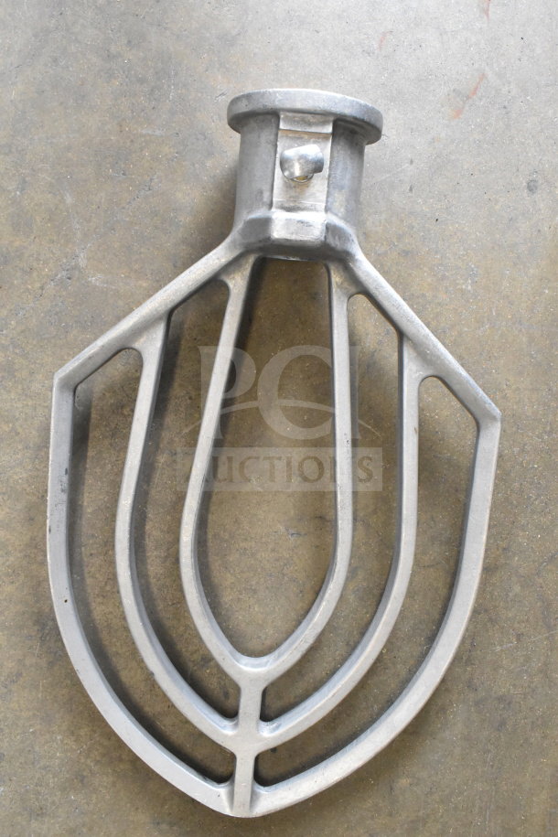 Berkel FMS60 mixer paddle attachment, metallic finish, designed for commercial dough mixing. Appears in good condition.