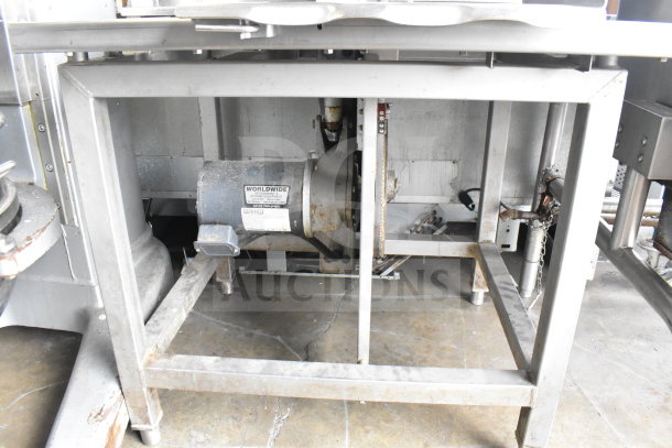 Hobart 6614 Commercial Floor Meat Saw, 200-230V, 3 Phase, visible motor, sturdy frame, showing signs of use.