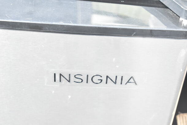 Four mini coolers, brands include Hisense and Arctic King, 115 volts, 1 phase, features visible Insignia label.