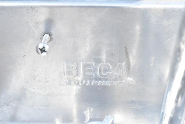 Two stainless steel single bay sinks by BECA Equipment, including drop-in model; lightly used condition.