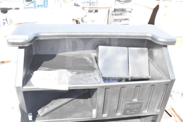 BRAND NEW Cambro BAR540110 Cambar® Portable Bar, black, 54", with 5-bottle speed rail, minor scratch and dent.