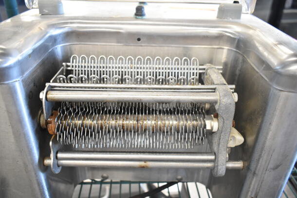 Biro Sir Steak Commercial Electric Meat Tenderizer, stainless steel blades, 115V, 1 Phase, countertop model, good condition.
