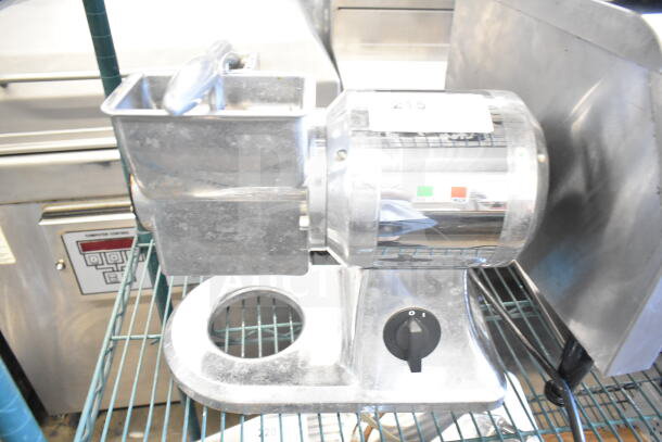 2017 Omcan GR-IT-0746 cheese grater, commercial countertop model, 110V, 1-phase, good condition, visible control dial.