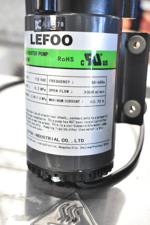 BRAND NEW Estella Caffe 236PMS12 Diaphragm Pump for ECMSS6, 115V, 1 Phase, scratch and dent, LEFOO label, RoHS compliant.