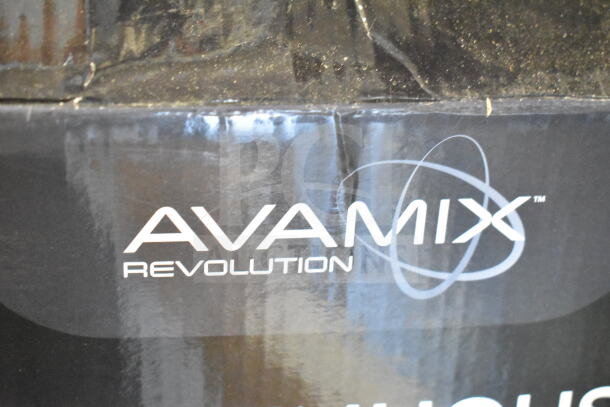 Brand new AvaMix Revolution 928CFEED continuous feed attachment in packaging, shows "AvaMix" logo. Scratch and dent condition.