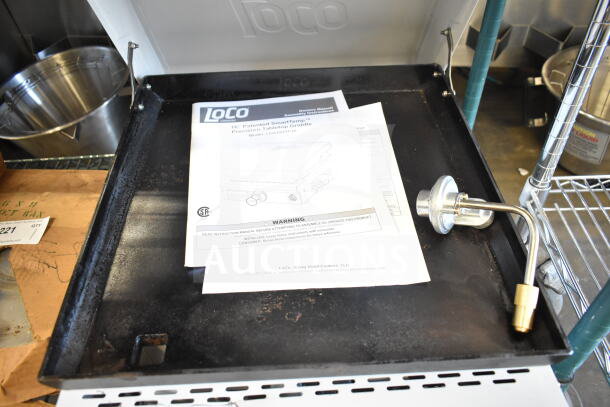 LoCo LCG1STTC16 16" SmartTemp Precision Tabletop Griddle, shown with manuals and components, in good condition.