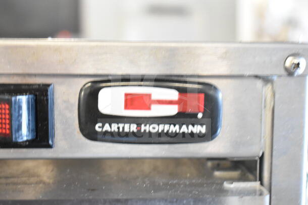 Carter Hoffmann MC2W2S countertop holding bin, stainless steel, 120V, 1 phase, visible logo, commercial kitchen equipment.